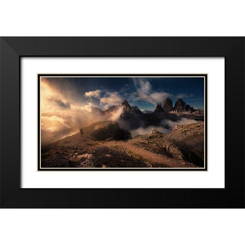 Way... Black Modern Wood Framed Art Print with Double Matting by Mikhaliuk, Siarhei