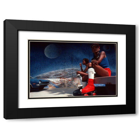 Venice-L.A. (From The Series Qamerican Symbolsq) Black Modern Wood Framed Art Print with Double Matting by Matthes, Dieter