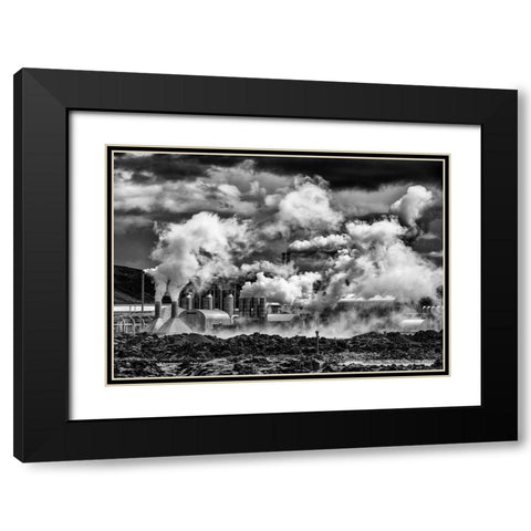 Black Smoke Black Modern Wood Framed Art Print with Double Matting by Pelissier, Marc