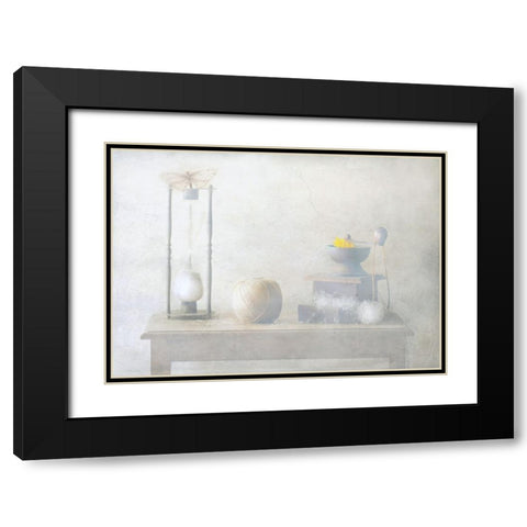 Enjoy The Time... Black Modern Wood Framed Art Print with Double Matting by Devos, Delphine