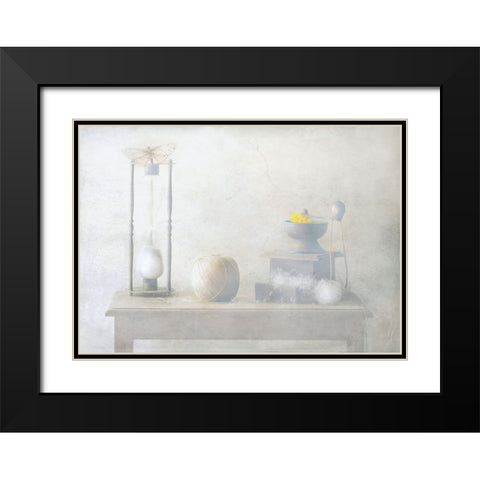 Enjoy The Time... Black Modern Wood Framed Art Print with Double Matting by Devos, Delphine