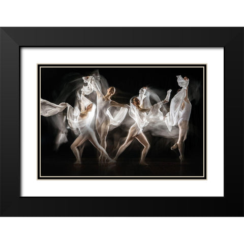 Untitled Black Modern Wood Framed Art Print with Double Matting by Suherman, Martha