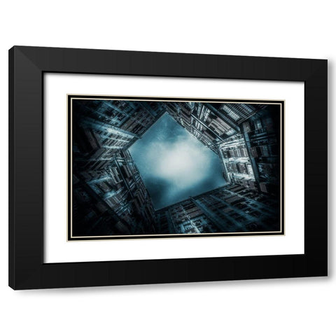 Cage Black Modern Wood Framed Art Print with Double Matting by Baidongyun