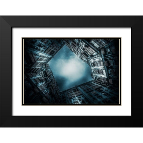 Cage Black Modern Wood Framed Art Print with Double Matting by Baidongyun