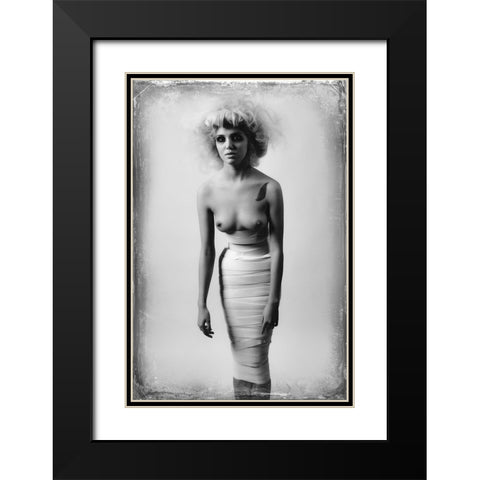 Untitled Black Modern Wood Framed Art Print with Double Matting by Fira, Alexandra