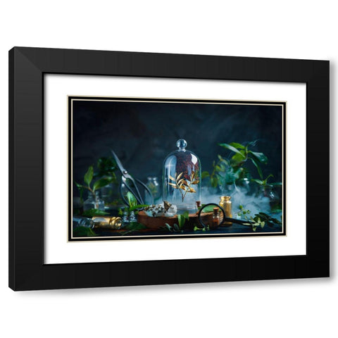 Garden Golden. Part 5 Black Modern Wood Framed Art Print with Double Matting by Belenko, Dina