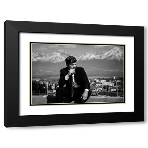 Jozef II Black Modern Wood Framed Art Print with Double Matting by Krystynek MQEP, Martin