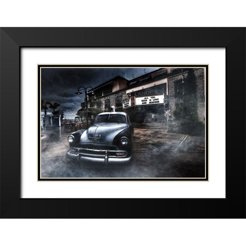 The Crime Scene Black Modern Wood Framed Art Print with Double Matting by Perez, Eliran
