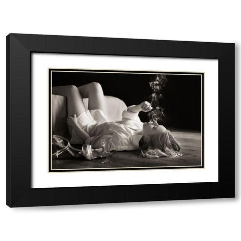 Afterwards Black Modern Wood Framed Art Print with Double Matting by Achtergarde, Burkhard