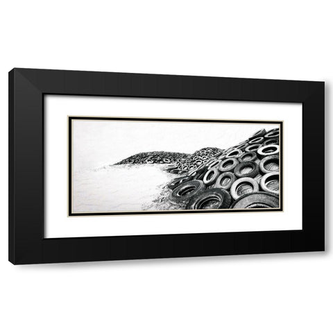 Upcycle Black Modern Wood Framed Art Print with Double Matting by Claes, Gilbert