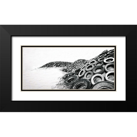 Upcycle Black Modern Wood Framed Art Print with Double Matting by Claes, Gilbert