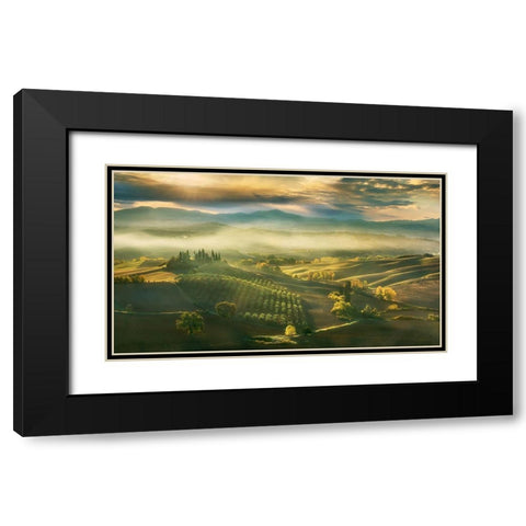 Autumn... Black Modern Wood Framed Art Print with Double Matting by Browko, Krzysztof
