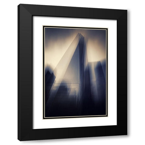 Nyc Black Modern Wood Framed Art Print with Double Matting by Della Latta, Massimo