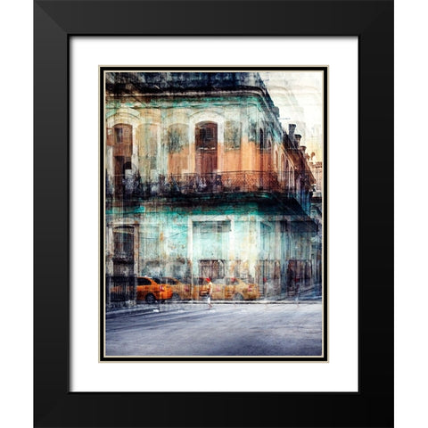 Old Havana Black Modern Wood Framed Art Print with Double Matting by Labagnara, Roxana