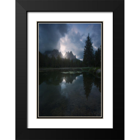 Antorno Black Modern Wood Framed Art Print with Double Matting by Garcia Delgado, Guillermo