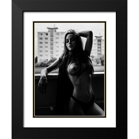 Summer In The City - Petra Black Modern Wood Framed Art Print with Double Matting by Krystynek MQEP, Martin