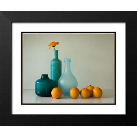 A Touch Of Orange Black Modern Wood Framed Art Print with Double Matting by Hammer, Jacqueline