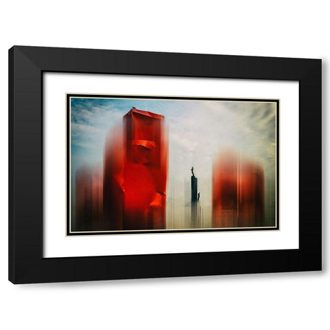 The Scratched Soul Of My City Black Modern Wood Framed Art Print with Double Matting by Flour, Bruno