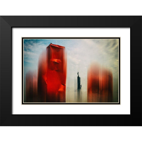 The Scratched Soul Of My City Black Modern Wood Framed Art Print with Double Matting by Flour, Bruno