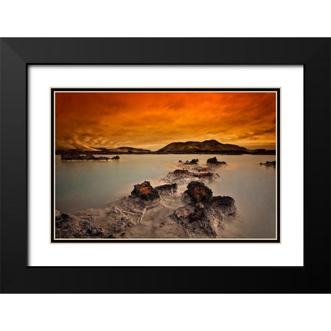 Primal Elements Black Modern Wood Framed Art Print with Double Matting by H. Ingibergsson, Torsteinn