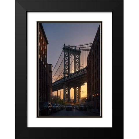 Bridge Black Modern Wood Framed Art Print with Double Matting by Martin Castan, David