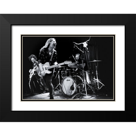Blues Travelers Black Modern Wood Framed Art Print with Double Matting by McCleave, Thomas