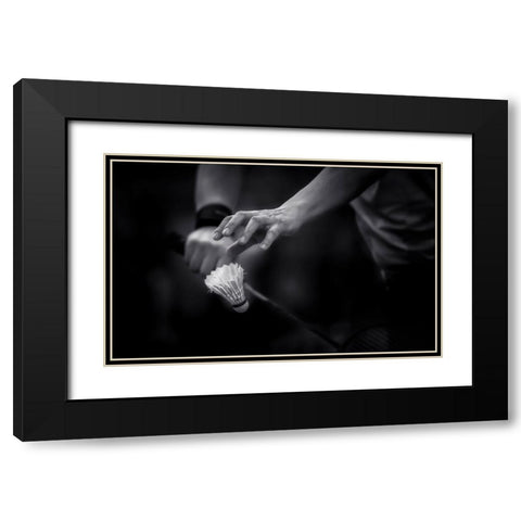 Focus Black Modern Wood Framed Art Print with Double Matting by Deng, Larry
