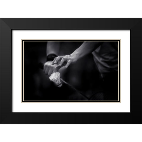 Focus Black Modern Wood Framed Art Print with Double Matting by Deng, Larry