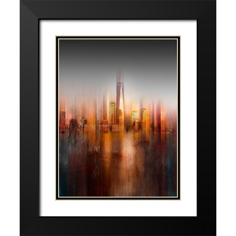 Behind The Window Black Modern Wood Framed Art Print with Double Matting by Chiriaco, Carmine