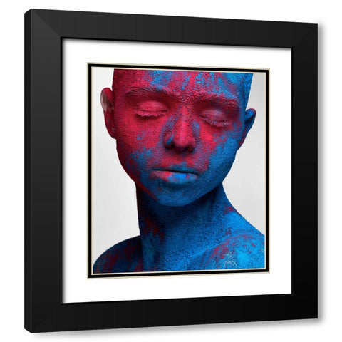 Colored Ecstasy Black Modern Wood Framed Art Print with Double Matting by Malikov, Alex