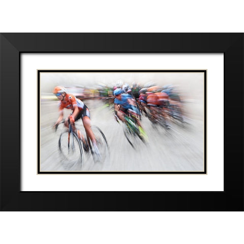 Breakaway Black Modern Wood Framed Art Print with Double Matting by Urlings, Lou