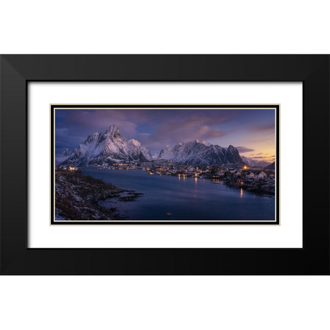 Reine Black Modern Wood Framed Art Print with Double Matting by Figueras Barranco, Antoni