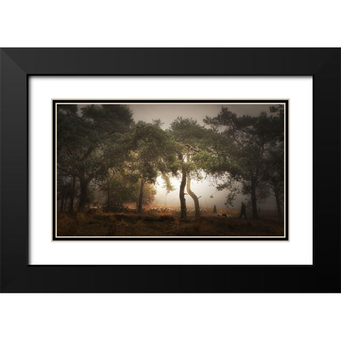 Foggy Memory  Of The Past Black Modern Wood Framed Art Print with Double Matting by Dingemans, Saskia