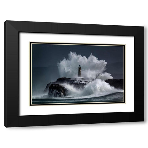 Comb Black Modern Wood Framed Art Print with Double Matting by Concepcion Alvarado, Jesus