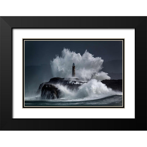 Comb Black Modern Wood Framed Art Print with Double Matting by Concepcion Alvarado, Jesus