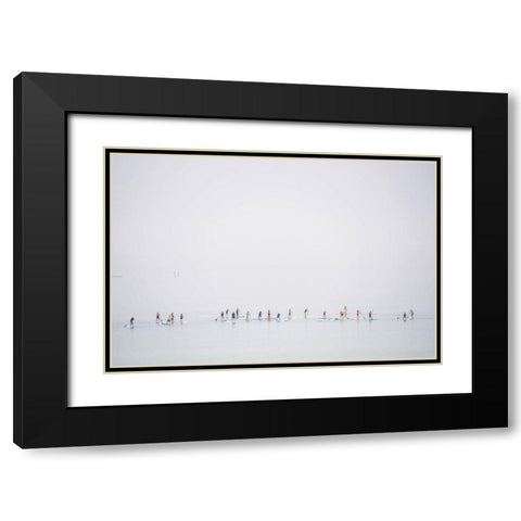 Floating Mirage Black Modern Wood Framed Art Print with Double Matting by Raif, Joshua