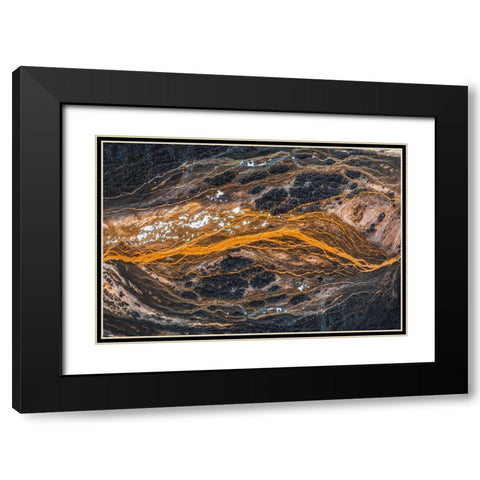 The Pulse Of The Earth Black Modern Wood Framed Art Print with Double Matting by Tianqi