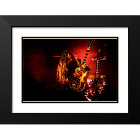 Stronger Than Death Black Modern Wood Framed Art Print with Double Matting by Piechowski, Oskar