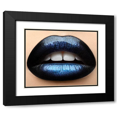 Macro Beauty Black Modern Wood Framed Art Print with Double Matting by Malikov, Alex