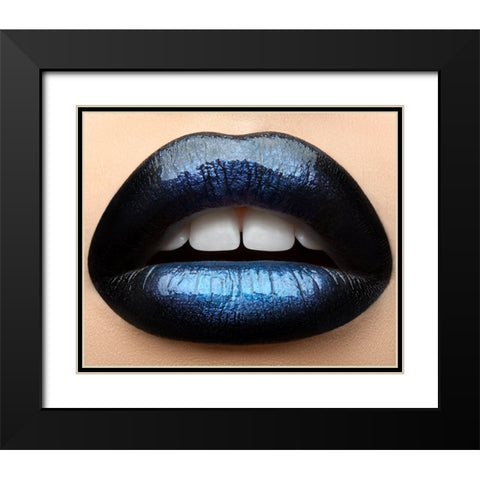 Macro Beauty Black Modern Wood Framed Art Print with Double Matting by Malikov, Alex