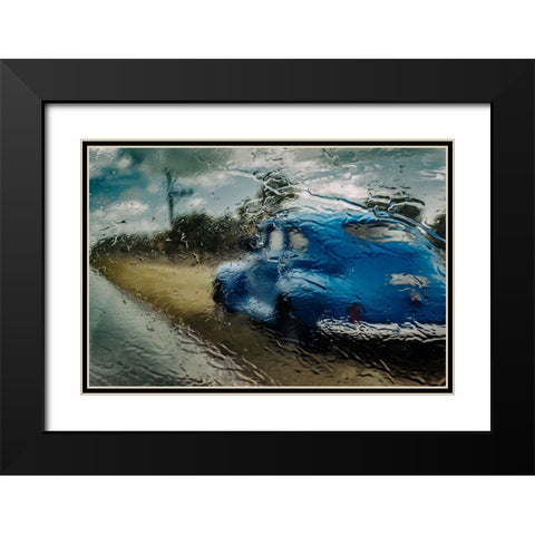 Raining Black Modern Wood Framed Art Print with Double Matting by Bauer, Andreas