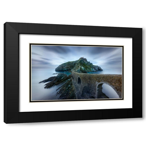 Games Of Thrones - Dragonstone Island -San Juan De Gaztelugatxe Black Modern Wood Framed Art Print with Double Matting by M. Garcia, Jesus
