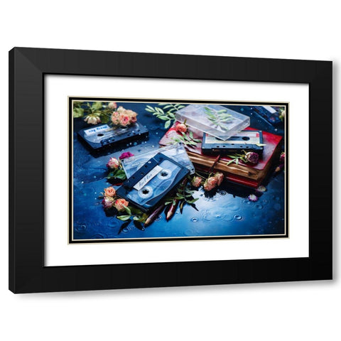 April Rain Black Modern Wood Framed Art Print with Double Matting by Belenko, Dina