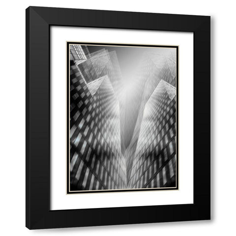 The Towers Black Modern Wood Framed Art Print with Double Matting by aRRO