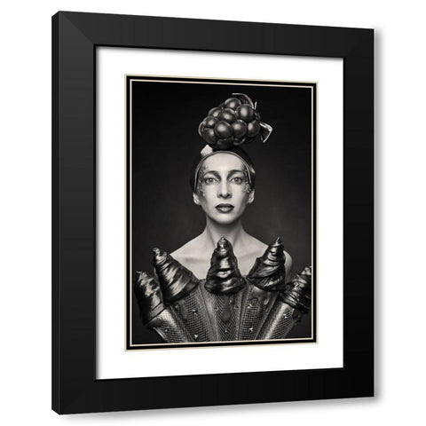 Blackberry Black Modern Wood Framed Art Print with Double Matting by Smirnov, Sergei