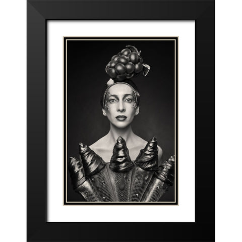 Blackberry Black Modern Wood Framed Art Print with Double Matting by Smirnov, Sergei