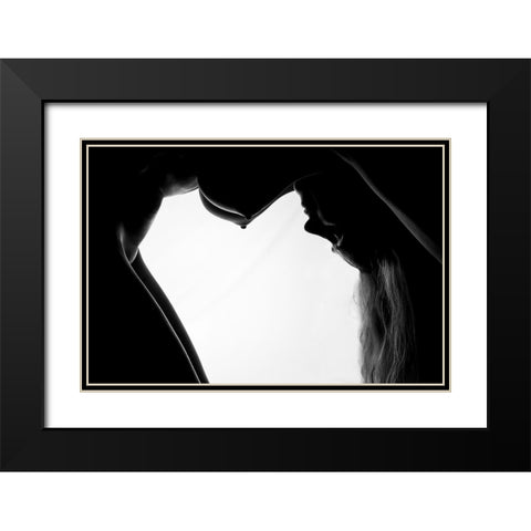 Shape Black Modern Wood Framed Art Print with Double Matting by D. Pop, Ovi
