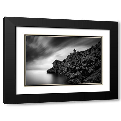By The Sea 048 Black Modern Wood Framed Art Print with Double Matting by Digalakis, George