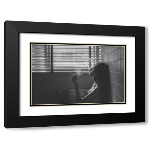 No.63 Black Modern Wood Framed Art Print with Double Matting by M, Adirek