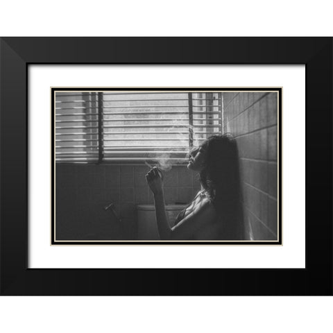 No.63 Black Modern Wood Framed Art Print with Double Matting by M, Adirek